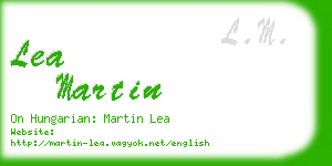 lea martin business card